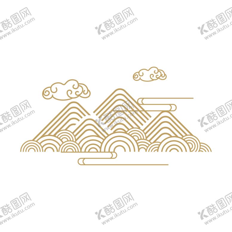 编号：48118709290640297245【酷图网】源文件下载-中国风创意山峰免抠元素