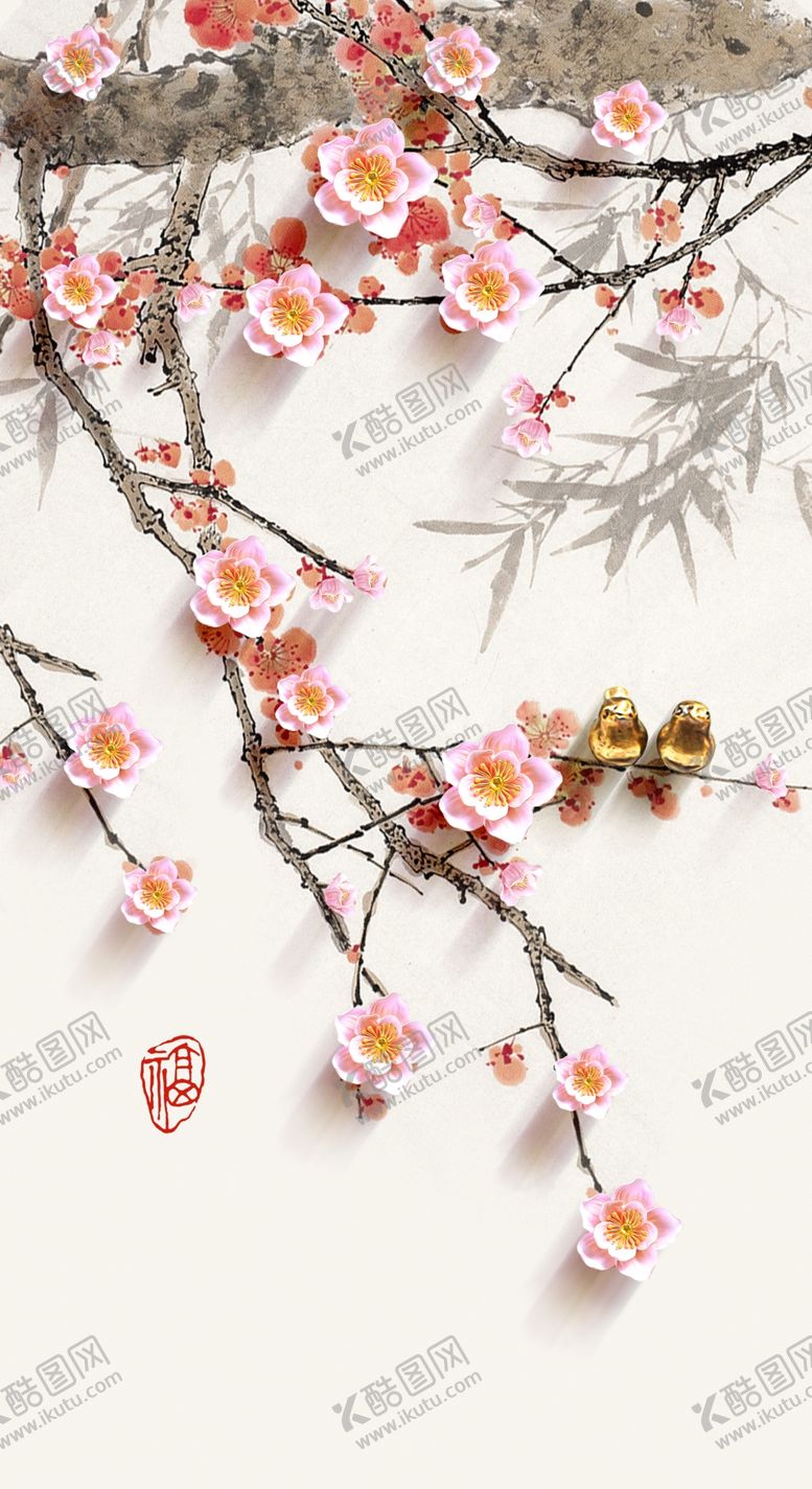 编号：12783410040551190354【酷图网】源文件下载-花鸟装饰画