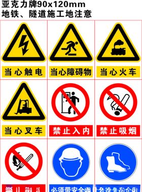 隧道施工安全类警示标识牌
