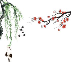 梅花树枝元素