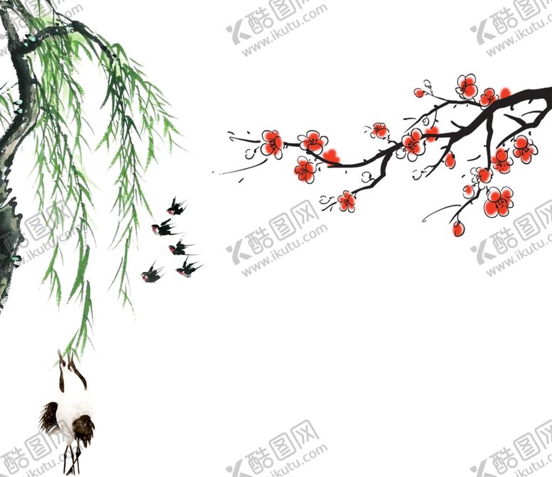 编号：25916209201946008856【酷图网】源文件下载-梅花树枝元素