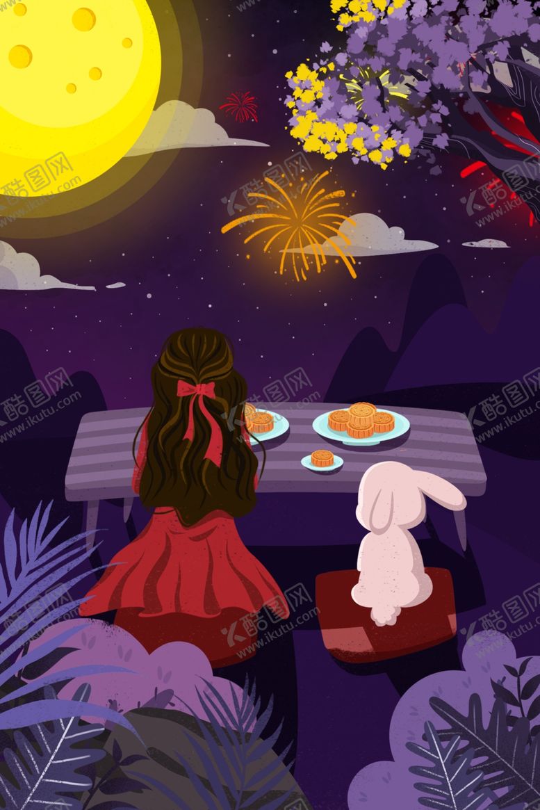 编号：83346101292005076427【酷图网】源文件下载-中秋节插画