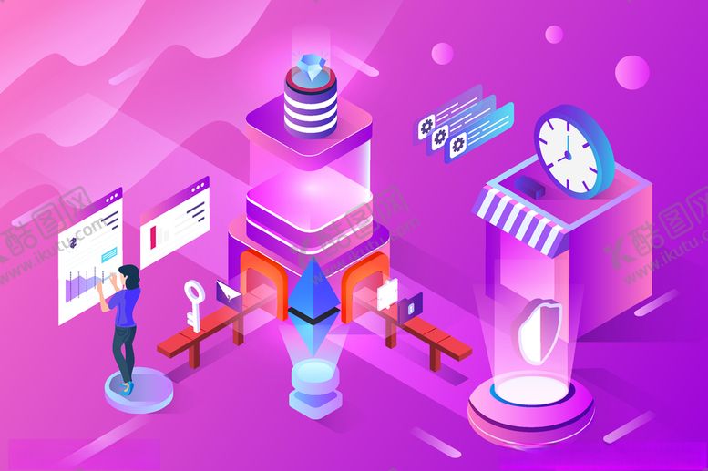 编号：14973009270612572130【酷图网】源文件下载-科技感电脑未来插图