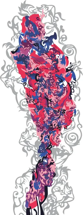 数码印花大牌大牌女装大牌男装扎染