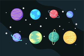 星球天体矮行背景
