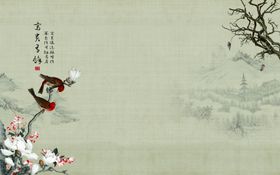 中式背景墙