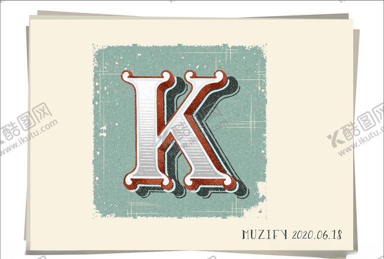 编号：85233410102143167050【酷图网】源文件下载-K复古字母设计