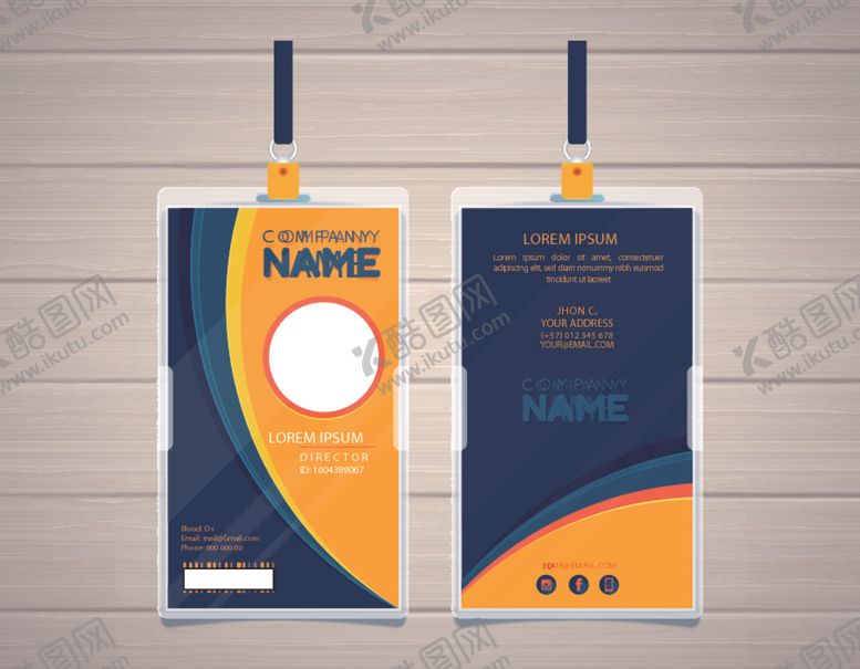 编号：88090109211957211388【酷图网】源文件下载-工作证工牌吊牌图片