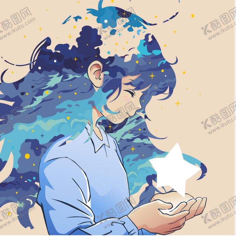 编号：67832209081436287060【酷图网】源文件下载-梦幻少女捧星