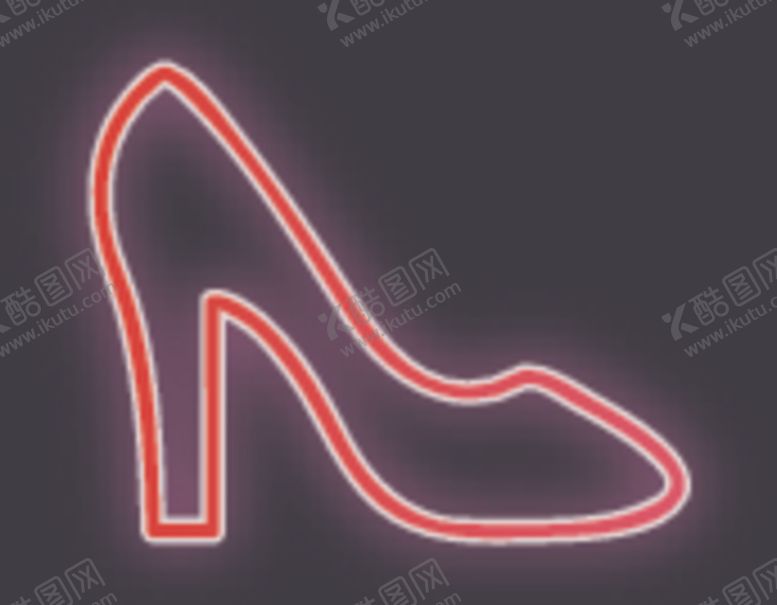 编号：33195910030255041170【酷图网】源文件下载-霓虹灯高跟鞋