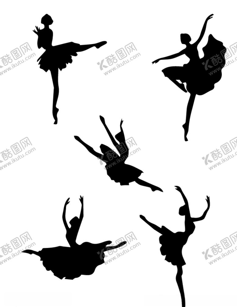 编号：27027210290543419835【酷图网】源文件下载-芭蕾剪影动作分解