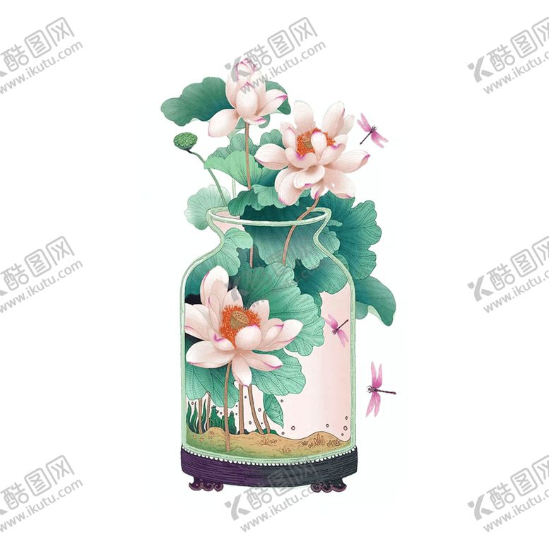 编号：98549207091052029663【酷图网】源文件下载-花朵花瓶清新插画卡通海报素材