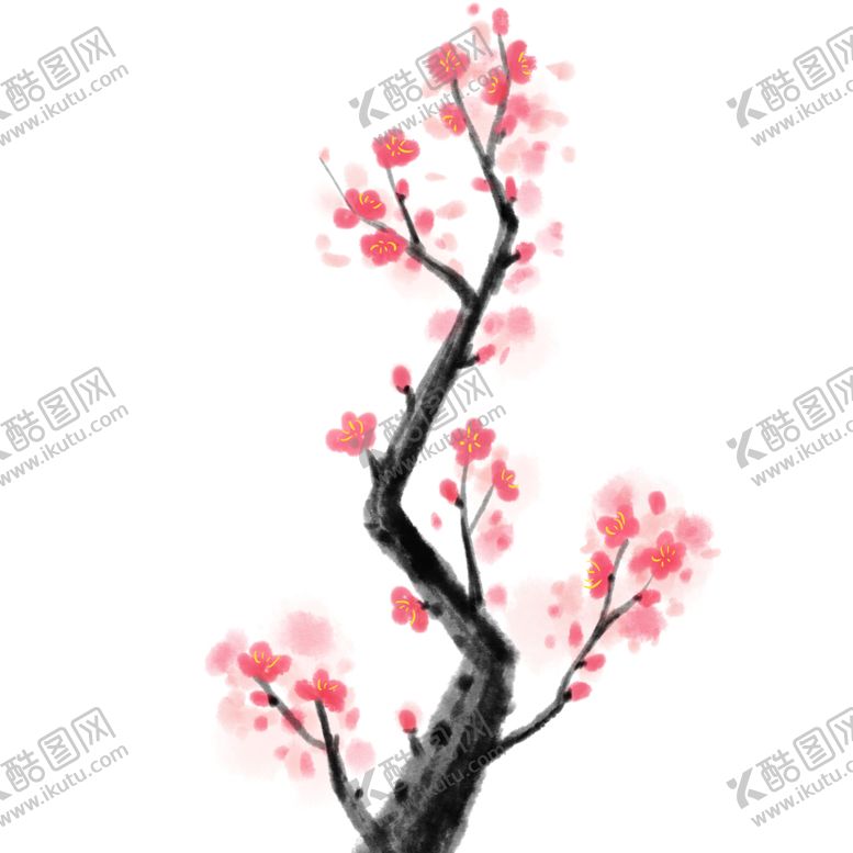 编号：98958709220143303997【酷图网】源文件下载-中国风水墨梅