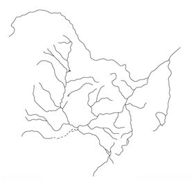 黑龙江河流线稿