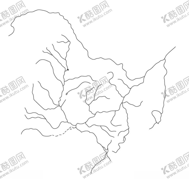 编号：45792406241557353209【酷图网】源文件下载-黑龙江河流线稿