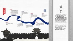 中式风格折线历程墙面