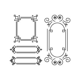 黑白花纹边框 
