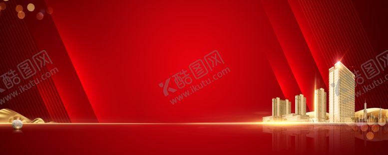 编号：59646309272116492779【酷图网】源文件下载-红金豪宅地产广告