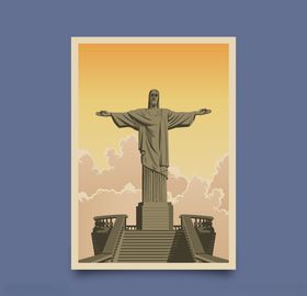 唯美简约旅游抽象海报背景