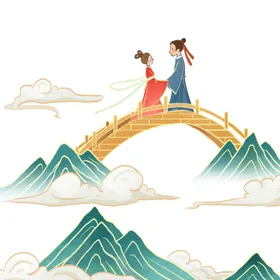 七夕素材爱心情人节贺卡2月14