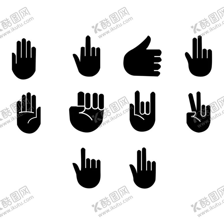 编号：69668012080338397703【酷图网】源文件下载-手掌手势图标