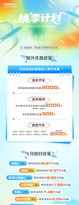 汽车政策长图海报