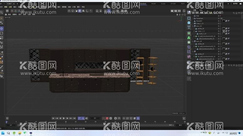 编号：48326812181511126219【酷图网】源文件下载-厨房c4d模型