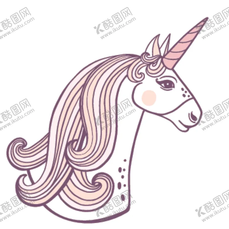编号：86811506160325135871【酷图网】源文件下载-独角兽简笔插画