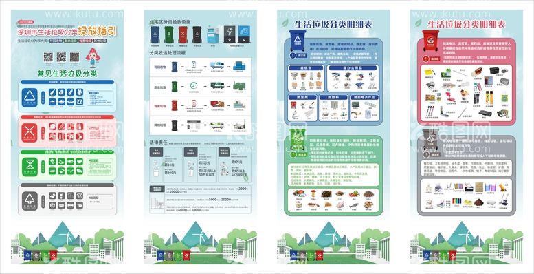 编号：13012501170459337296【酷图网】源文件下载-垃圾分类门型展架