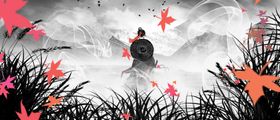 武侠侠客人物古风插画卡通背景
