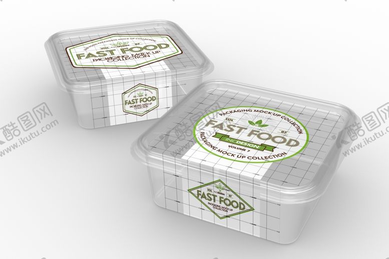 编号：65765110300445353960【酷图网】源文件下载-快餐打包盒样机
