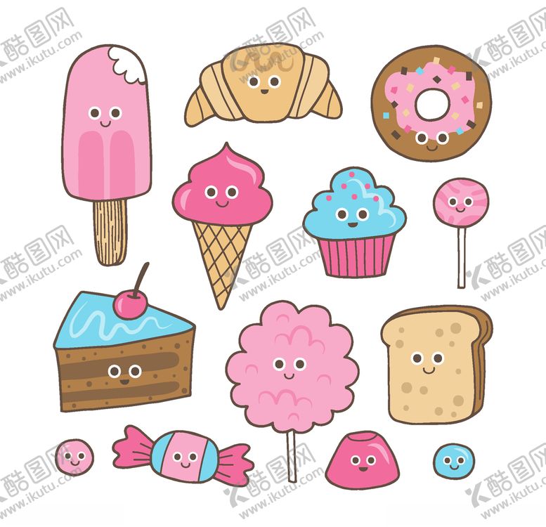 编号：76716909280151261528【酷图网】源文件下载-可爱食物