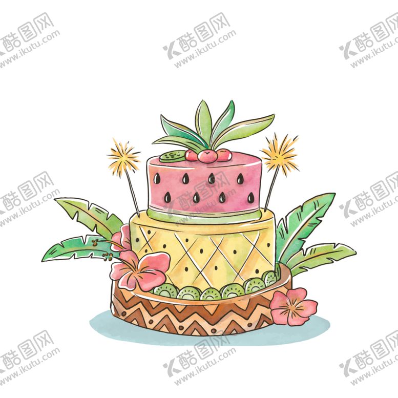 编号：60849109190048587921【酷图网】源文件下载-手绘蛋糕