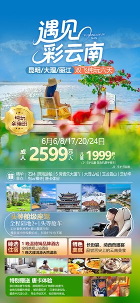 遇见彩云南旅游促销海报