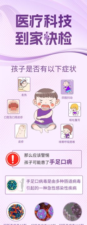 医疗手足口五项宣传长图