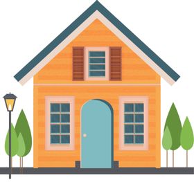 房子住宅屋平面图Ai矢量图建筑物