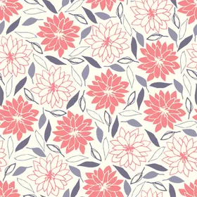 小清新花纹插画植物图案植物朵爱情