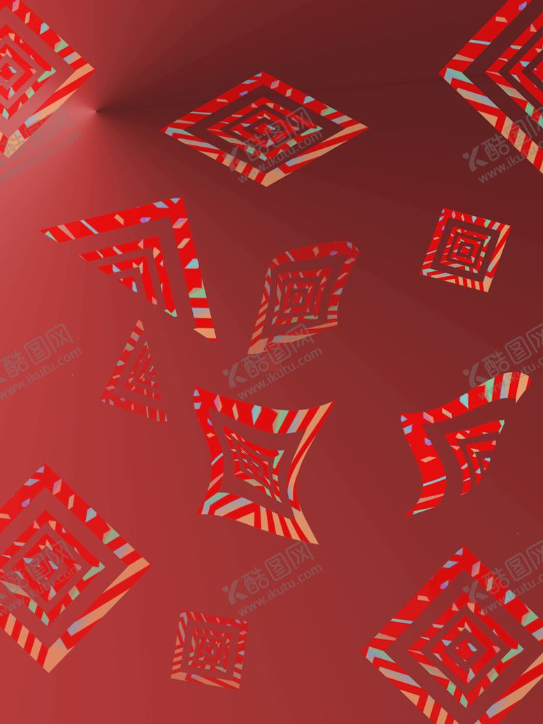 编号：62918709212335038239【酷图网】源文件下载-红色立体背景