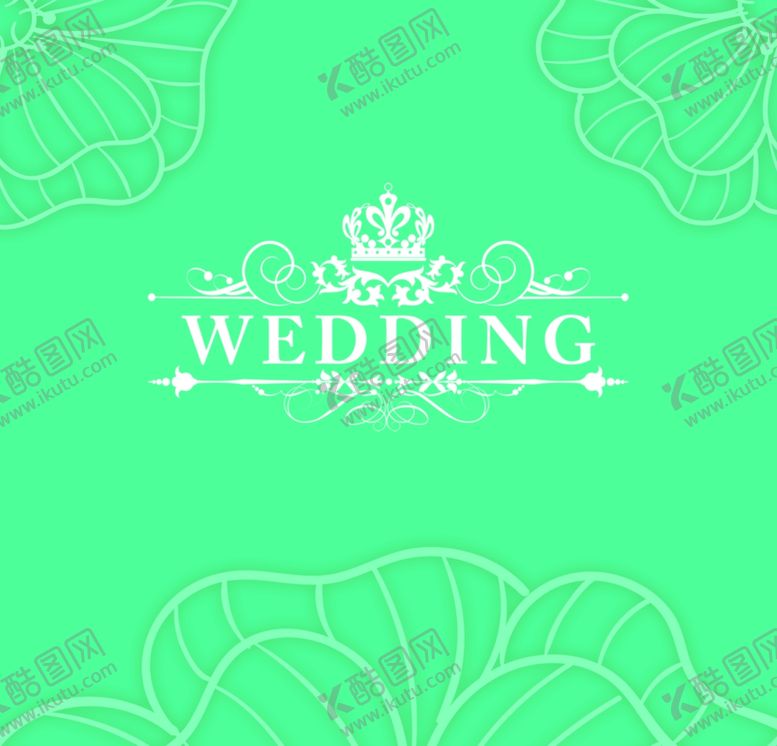 编号：33274509251846256000【酷图网】源文件下载-绿色主题婚礼背景