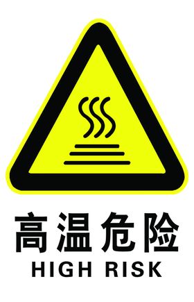 安全标志危险警标牌高温危险注意