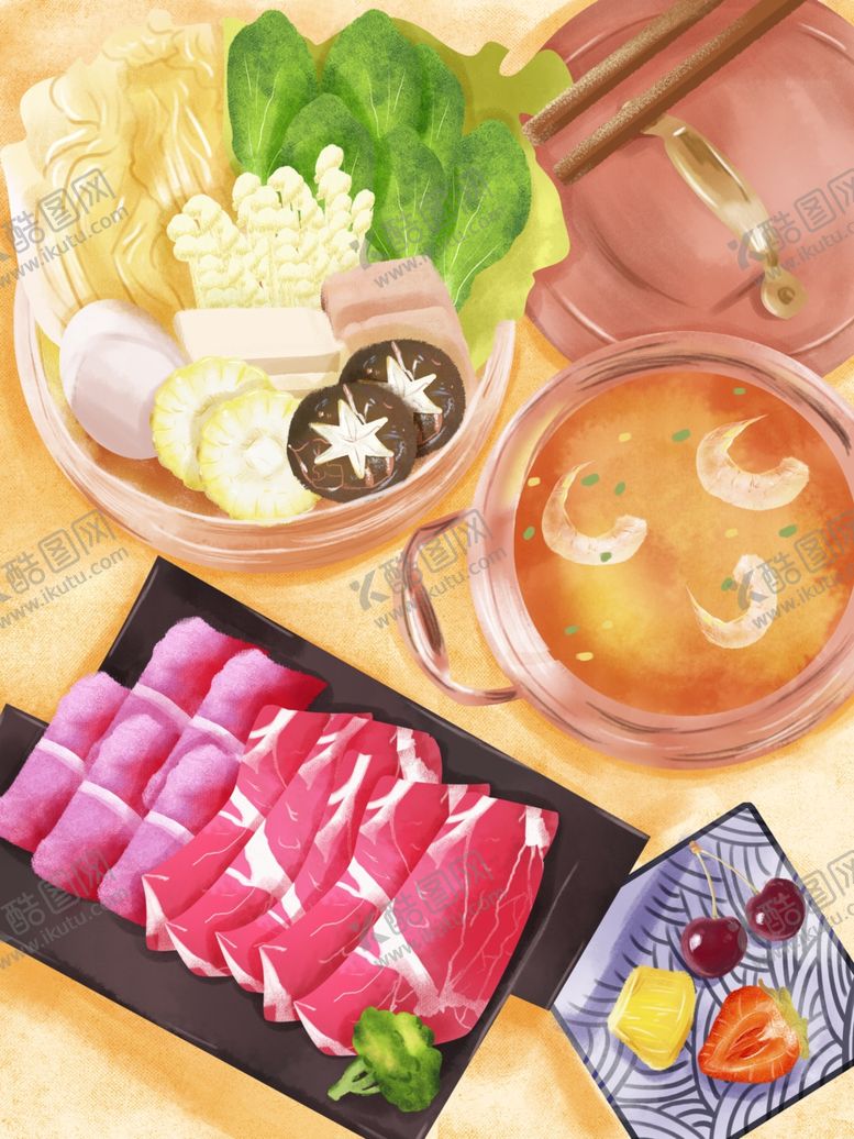 编号：44645406251705498220【酷图网】源文件下载-火锅插画