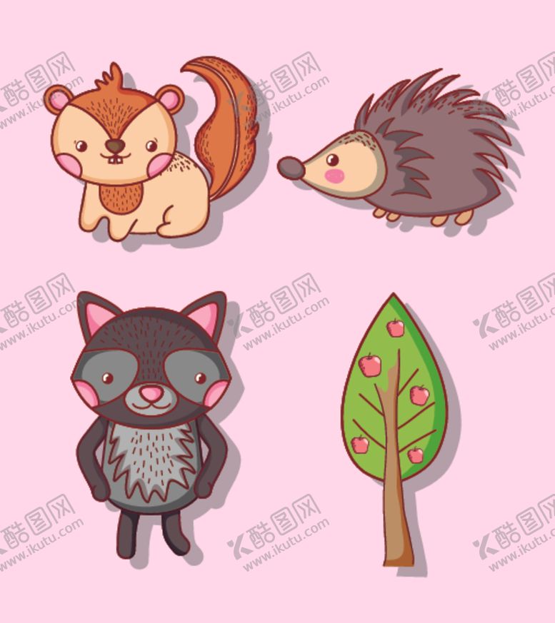 编号：12832110311740323759【酷图网】源文件下载-卡通动物插画