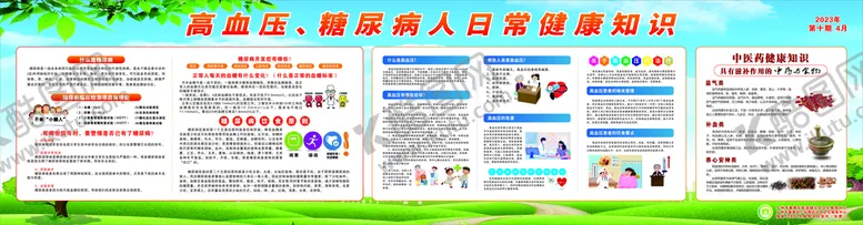 编号：29863010311034069453【酷图网】源文件下载-高血压糖尿病知识宣传栏