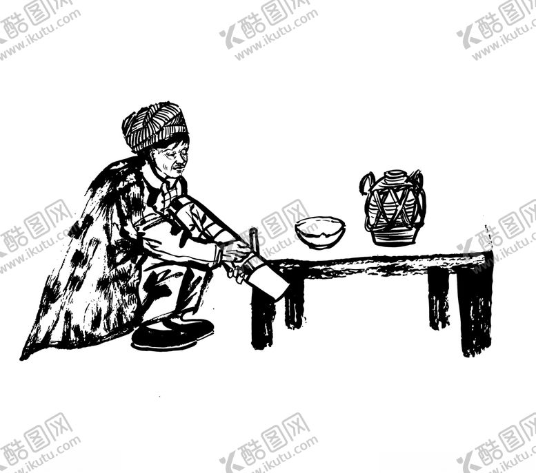 编号：19633210060048207302【酷图网】源文件下载-ai水烟农民少数民族