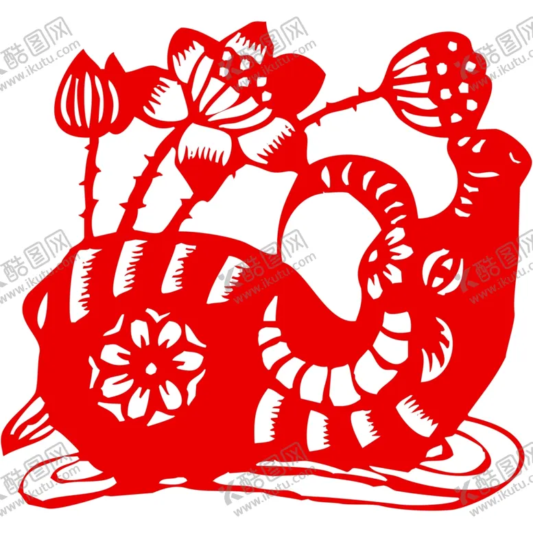 编号：54662604172247088219【酷图网】源文件下载-生肖牛剪纸