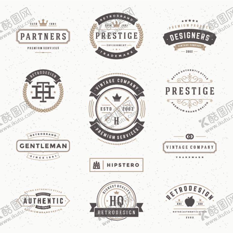 编号：81025411010110302370【酷图网】源文件下载-复古徽标