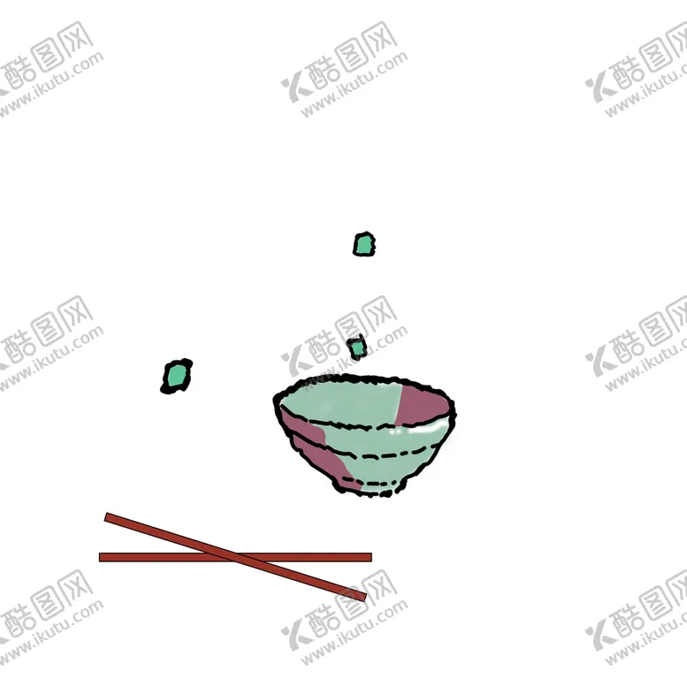 编号：77064011081310543025【酷图网】源文件下载-漫画碗筷子
