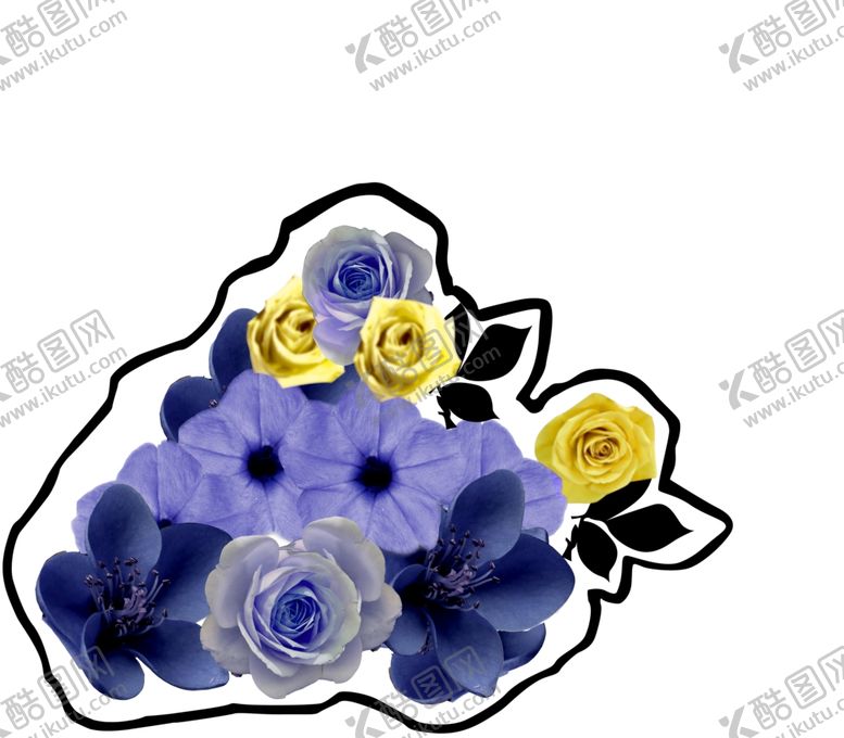 编号：57931010082145352188【酷图网】源文件下载-绣花兰花黄花印花素材