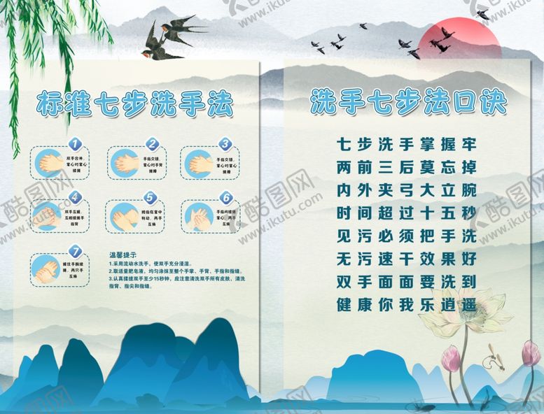 编号：55603705091227085999【酷图网】源文件下载-中国风七步洗手法