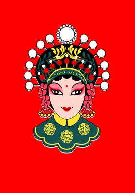 脸谱花旦海报